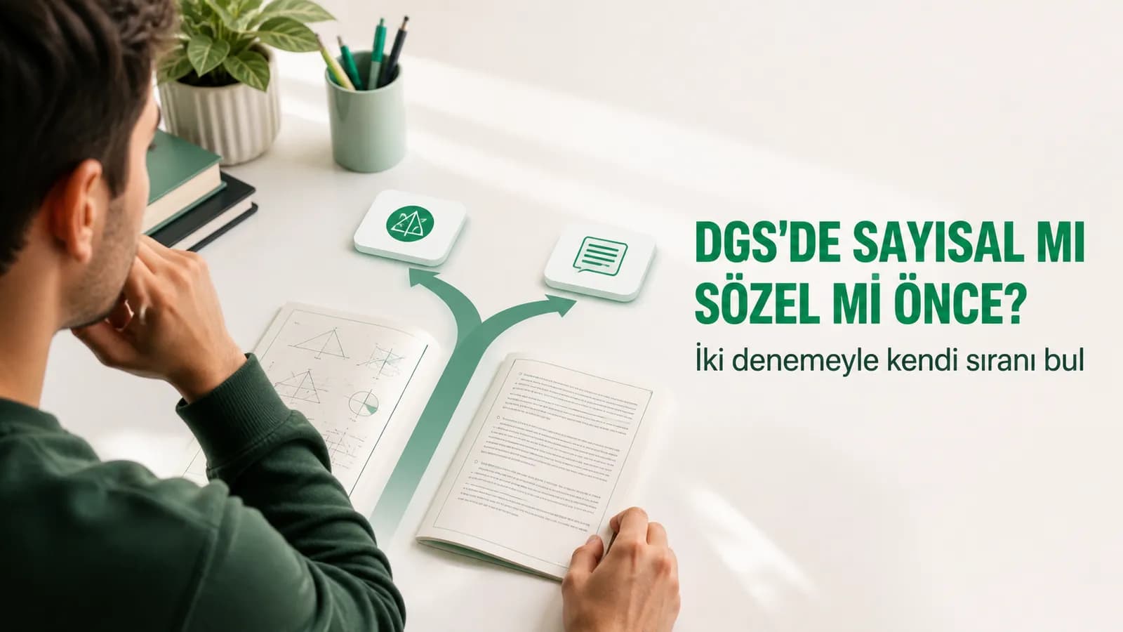 DGS sayısal ve sözel çözüm sıralarını karşılaştıran iki denemelik A/B testi