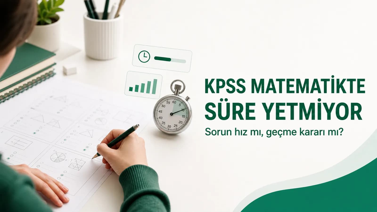 KPSS matematik denemesindeki süre kayıplarını üç gruba ayıran çalışma tablosu