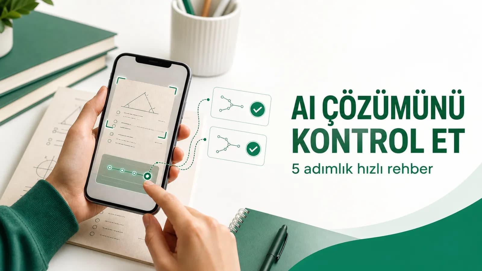 Yapay zekâ ile çözülmüş bir matematik sorusu için beş adımlı doğrulama listesi